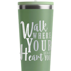 Heart Quotes and Sayings RTIC Everyday Tumbler with Straw - 28oz - Light Green - Single-Sided