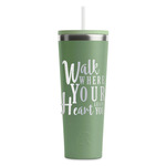 Heart Quotes and Sayings RTIC Everyday Tumbler with Straw - 28oz - Light Green - Single-Sided