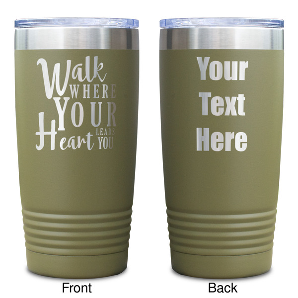 Heart Quotes and Sayings Olive Polar Camel Tumbler - 20oz - Double Sided - Approval