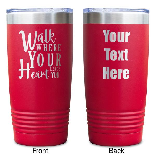 Heart Quotes and Sayings Red Polar Camel Tumbler - 20oz - Double Sided - Approval