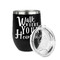 Heart Quotes and Sayings Stainless Wine Tumblers - Black - Double Sided - Alt View
