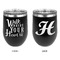 Heart Quotes and Sayings Stainless Wine Tumblers - Black - Double Sided - Approval
