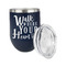 Heart Quotes and Sayings Stainless Wine Tumblers - Navy - Double Sided - Alt View