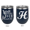 Heart Quotes and Sayings Stainless Wine Tumblers - Navy - Double Sided - Approval