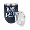 Heart Quotes and Sayings Stainless Wine Tumblers - Navy - Single Sided - Alt View