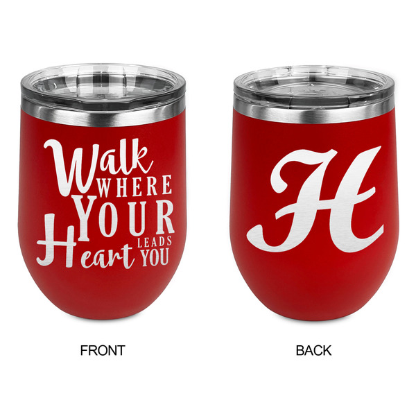 Heart Quotes and Sayings Stainless Wine Tumblers - Red - Double Sided - Approval