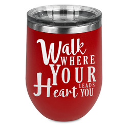 Heart Quotes and Sayings Stemless Stainless Steel Wine Tumbler - Red - Double Sided