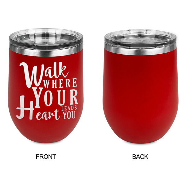 Heart Quotes and Sayings Stainless Wine Tumblers - Red - Single Sided - Approval