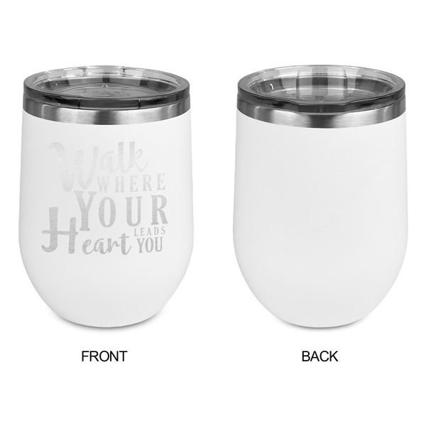 Heart Quotes and Sayings Stainless Wine Tumblers - White - Single Sided - Approval