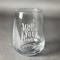 Heart Quotes and Sayings Stemless Wine Glass - Front/Approval