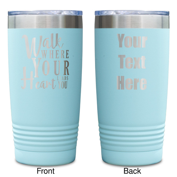 Heart Quotes and Sayings Teal Polar Camel Tumbler - 20oz -Double Sided - Approval