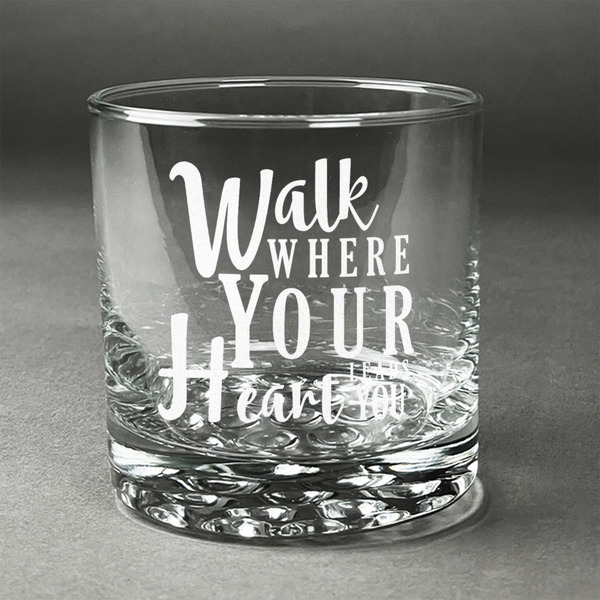 Custom Heart Quotes and Sayings Whiskey Glass - Engraved