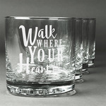 Heart Quotes and Sayings Whiskey Glasses (Set of 4)