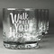 Heart Quotes and Sayings Whiskey Glasses Set of 4 - Engraved Front