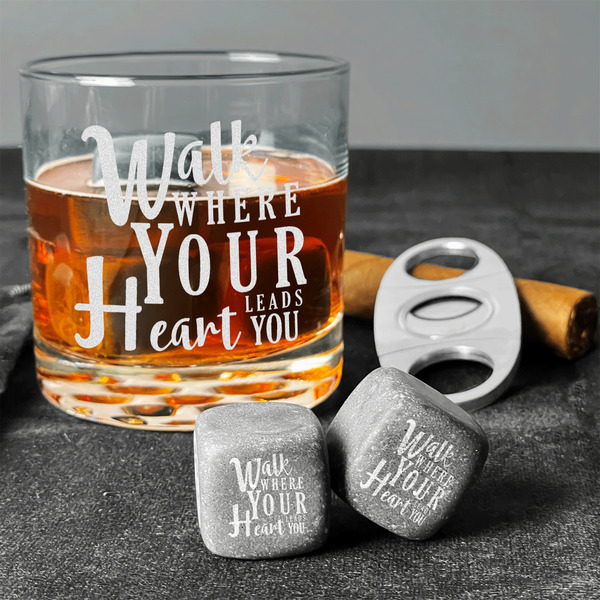 Heart Quotes and Sayings Whiskey Stones - Set of 9 - In Context