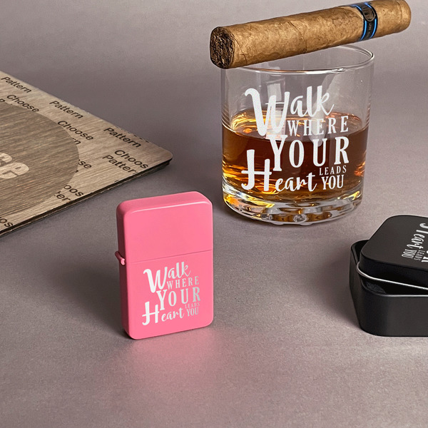 Heart Quotes and Sayings Windproof Lighters - Pink - In Context