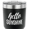 Hello Quotes and Sayings 30 oz Stainless Steel Ringneck Tumbler - Black - CLOSE UP
