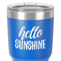 Hello Quotes and Sayings 30 oz Stainless Steel Tumbler - Royal Blue - Double-Sided