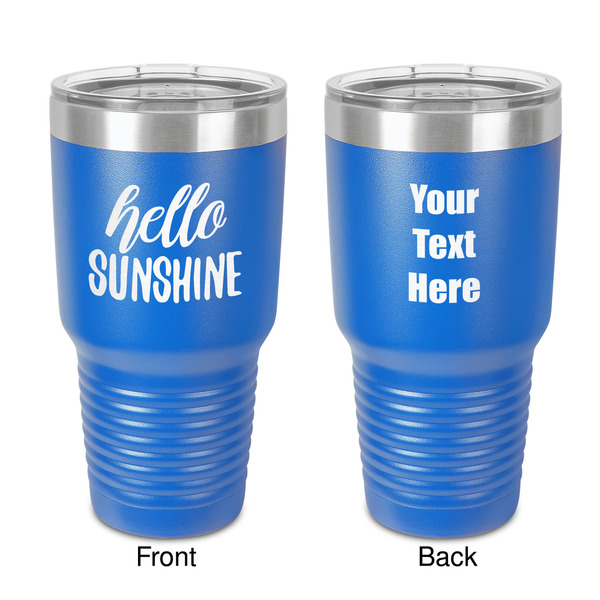 Custom Hello Quotes and Sayings 30 oz Stainless Steel Tumbler - Royal Blue - Double-Sided