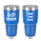 Hello Quotes and Sayings 30 oz Stainless Steel Ringneck Tumbler - Blue - Double Sided - Front & Back