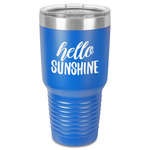 Hello Quotes and Sayings 30 oz Stainless Steel Tumbler - Royal Blue - Single-Sided