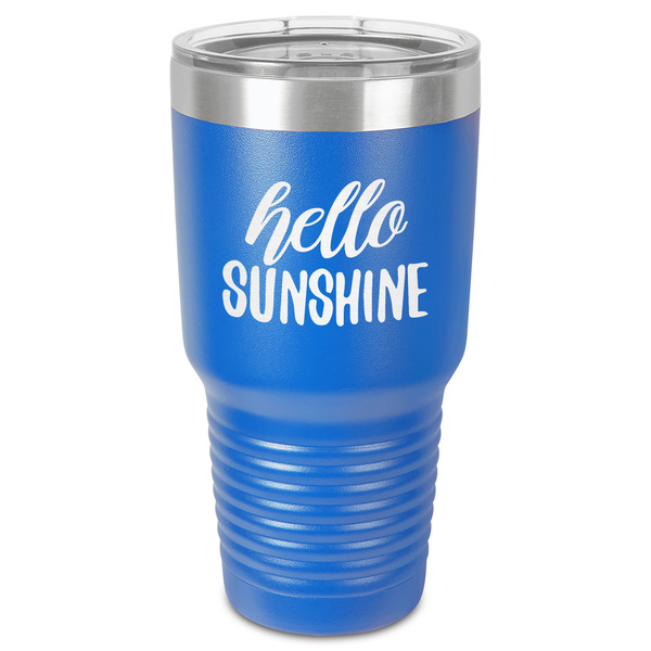 Custom Hello Quotes and Sayings 30 oz Stainless Steel Tumbler - Royal Blue - Single-Sided