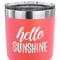 Hello Quotes and Sayings 30 oz Stainless Steel Ringneck Tumbler - Coral - CLOSE UP