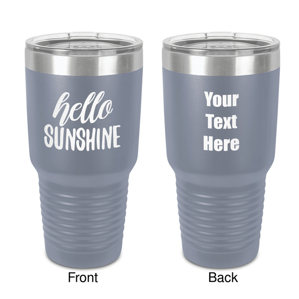 Custom Hello Quotes and Sayings 30 oz Stainless Steel Tumbler - Grey - Double-Sided