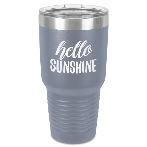 Custom Hello Quotes and Sayings 30 oz Stainless Steel Tumbler - Grey - Single-Sided