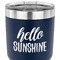 Hello Quotes and Sayings 30 oz Stainless Steel Ringneck Tumbler - Navy - CLOSE UP