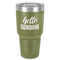 Hello Quotes and Sayings 30 oz Stainless Steel Ringneck Tumbler - Olive - Front