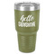 Hello Quotes and Sayings 30 oz Stainless Steel Tumbler - Olive - Single-Sided