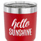 Hello Quotes and Sayings 30 oz Stainless Steel Ringneck Tumbler - Red - CLOSE UP