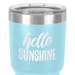 Hello Quotes and Sayings 30 oz Stainless Steel Tumbler - Teal - Double-Sided