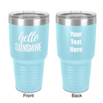 Hello Quotes and Sayings 30 oz Stainless Steel Tumbler - Teal - Double-Sided