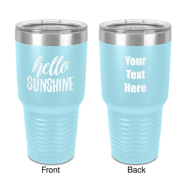 Custom Hello Quotes and Sayings 30 oz Stainless Steel Tumbler - Teal - Double-Sided