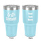 Hello Quotes and Sayings 30 oz Stainless Steel Ringneck Tumbler - Teal - Double Sided - Front & Back