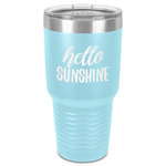 Hello Quotes and Sayings 30 oz Stainless Steel Tumbler - Teal - Single-Sided