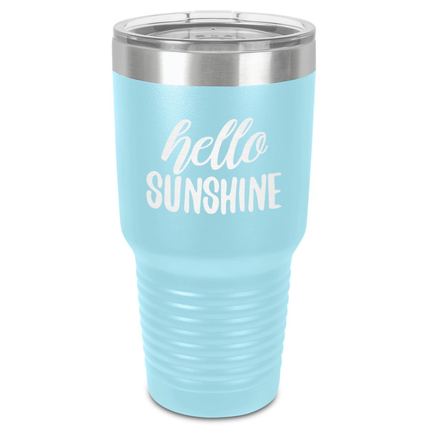 Custom Hello Quotes and Sayings 30 oz Stainless Steel Tumbler - Teal - Single-Sided