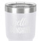 Hello Quotes and Sayings 30 oz Stainless Steel Ringneck Tumbler - White - Close Up