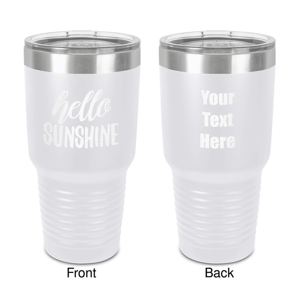 Custom Hello Quotes and Sayings 30 oz Stainless Steel Tumbler - White - Double-Sided