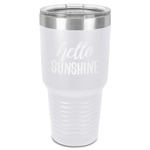 Hello Quotes and Sayings 30 oz Stainless Steel Tumbler - White - Single-Sided