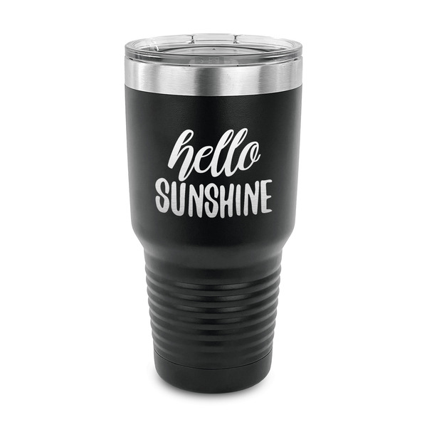 Custom Hello Quotes and Sayings 30 oz Stainless Steel Tumbler - Black - Single Sided