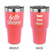 Hello Quotes and Sayings 30 oz Stainless Steel Tumbler - Coral - Double Sided