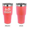 Hello Quotes and Sayings 30 oz Stainless Steel Ringneck Tumblers - Coral - Single Sided - APPROVAL