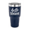 Hello Quotes and Sayings 30 oz Stainless Steel Ringneck Tumblers - Navy - FRONT