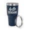 Hello Quotes and Sayings 30 oz Stainless Steel Ringneck Tumblers - Navy - LID OFF