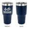 Hello Quotes and Sayings 30 oz Stainless Steel Ringneck Tumblers - Navy - Single Sided - APPROVAL