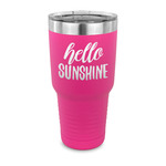 Hello Quotes and Sayings 30 oz Stainless Steel Tumbler - Pink - Single Sided
