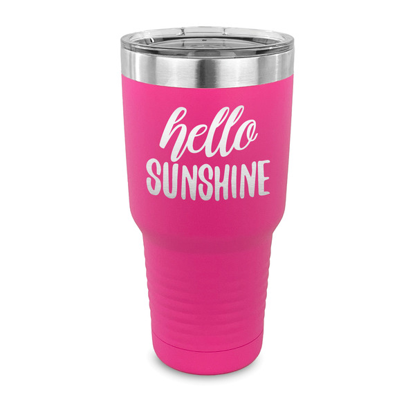Custom Hello Quotes and Sayings 30 oz Stainless Steel Tumbler - Pink - Single Sided